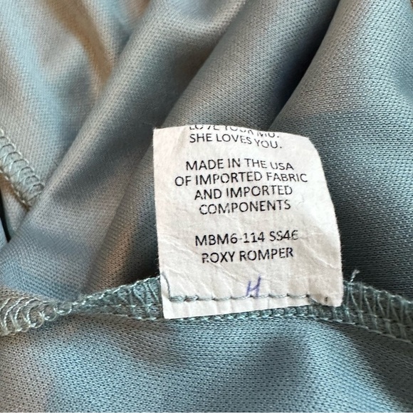 Show Me Your Mumu Roxy Romper Silver Sage Size Small - Picture 11 of 13